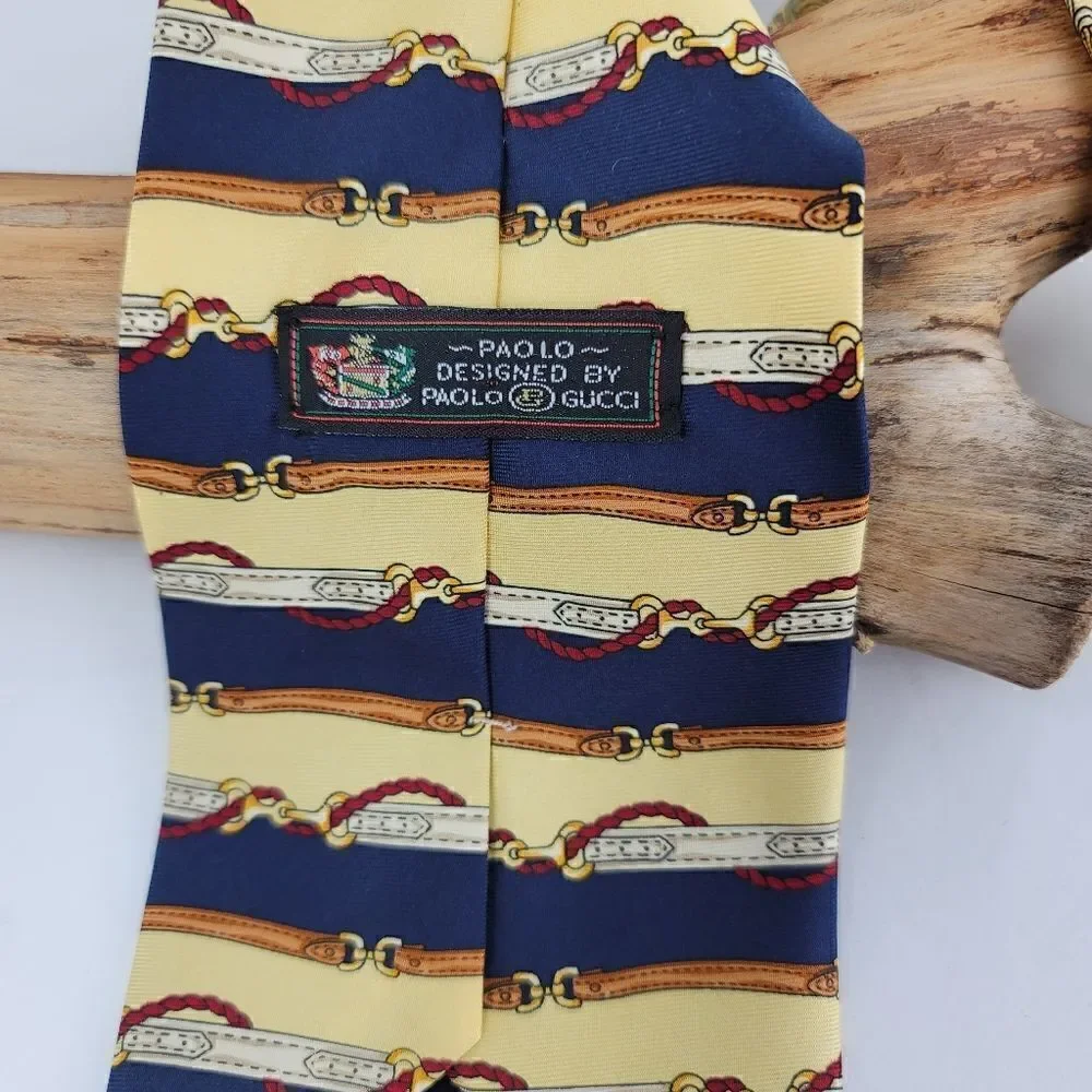 Gucci silk tie designed by Paolo gucci